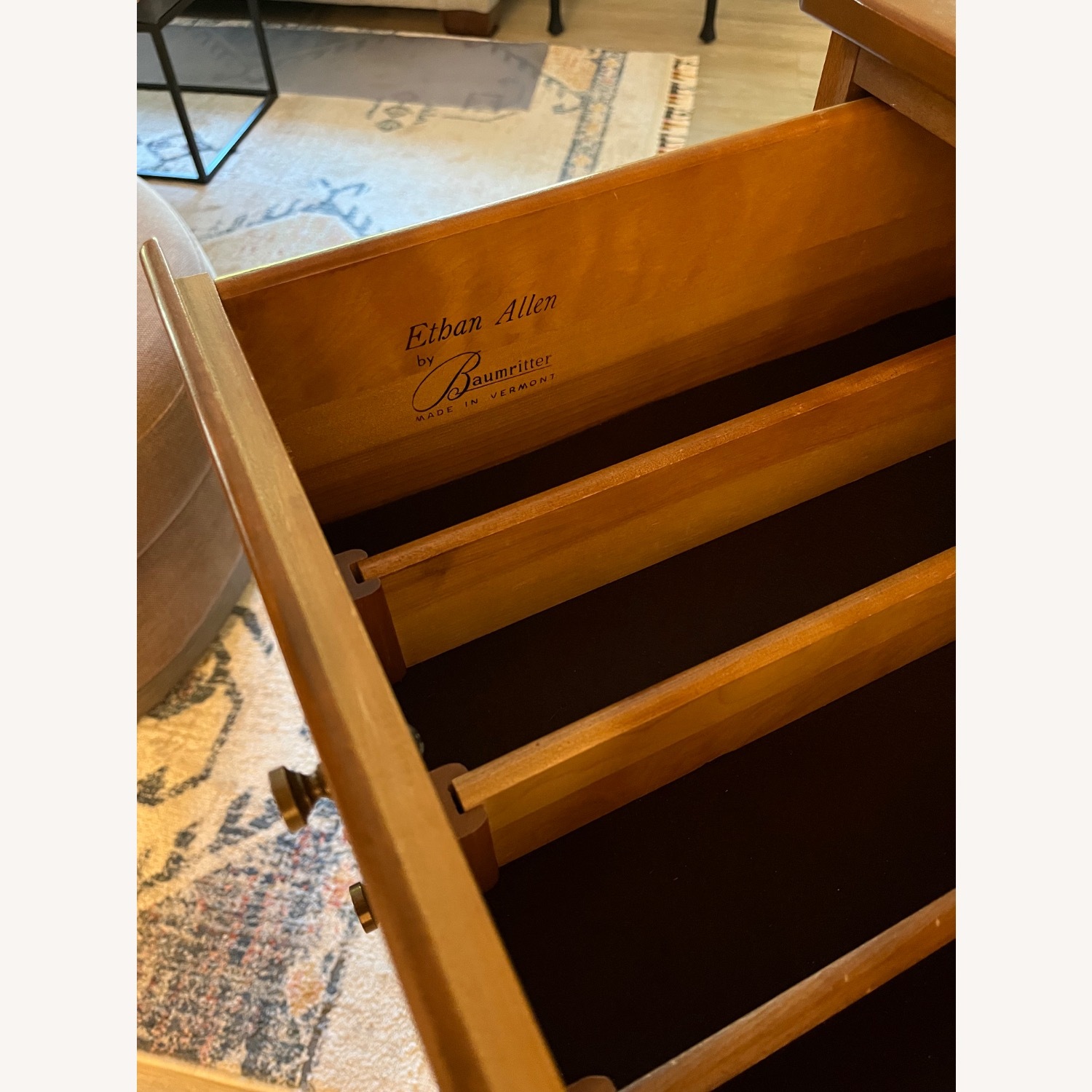 Ethan Allen Early American Hutch in Nutmeg Maple - image-5