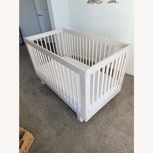Used Babyletto Hudson 3-in-1 Convertible Crib with Toddler Bed Conversion Kit for sale on AptDeco