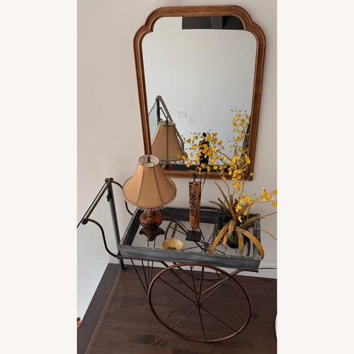 Used Wood Framed Wall Mirror for sale on AptDeco