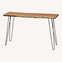 Natural Wood Side Table