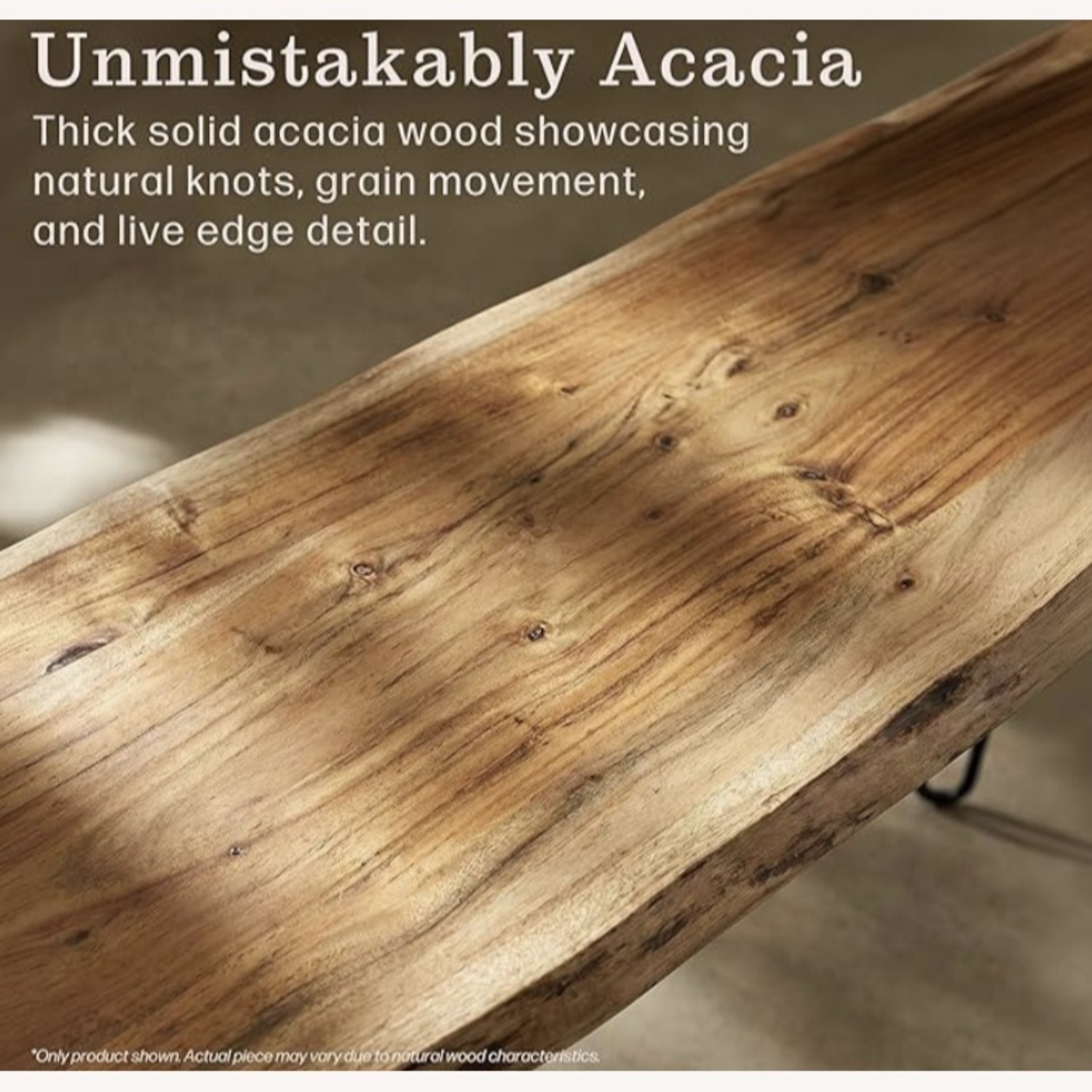 Natural Wood Side Table - image-3