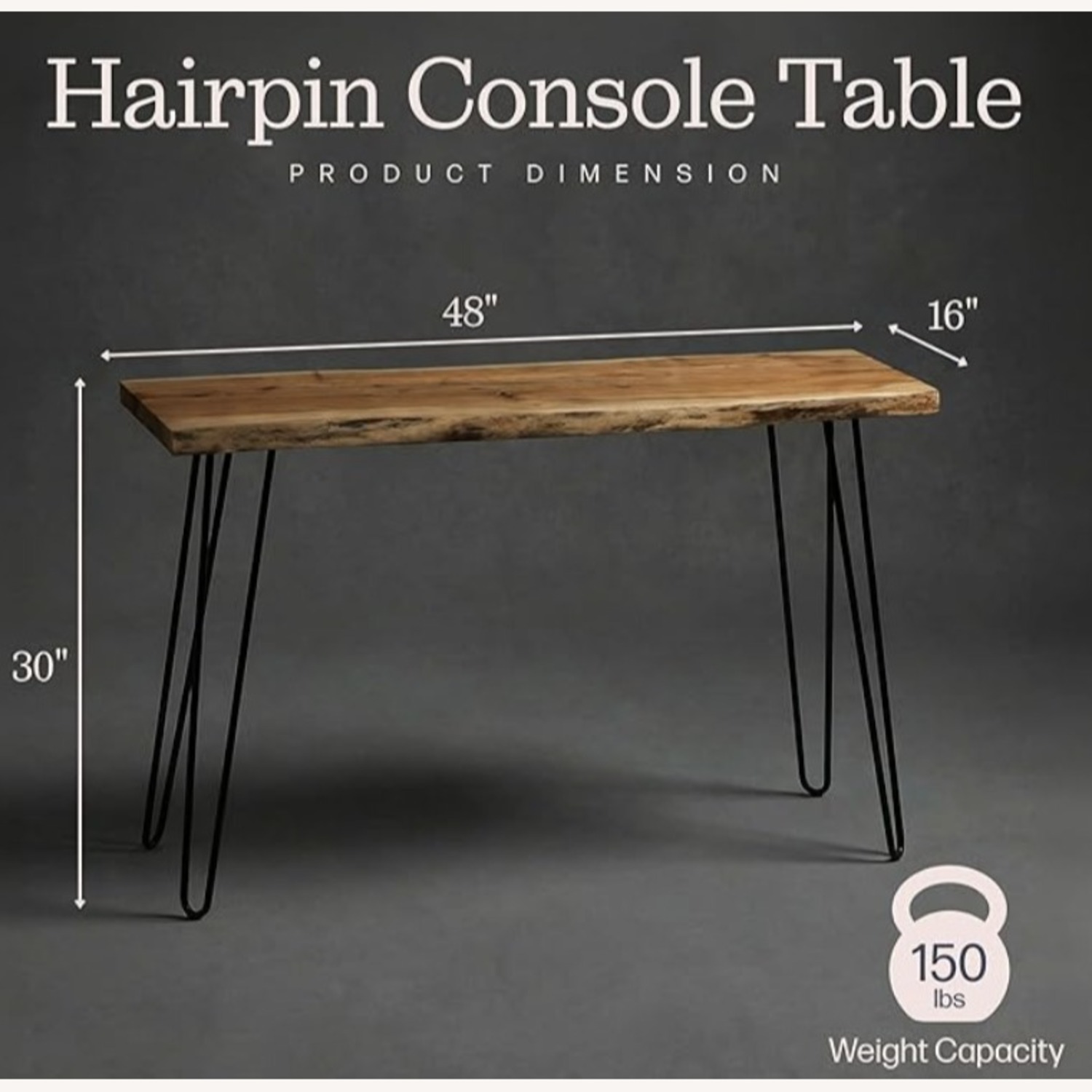 Natural Wood Side Table - image-4