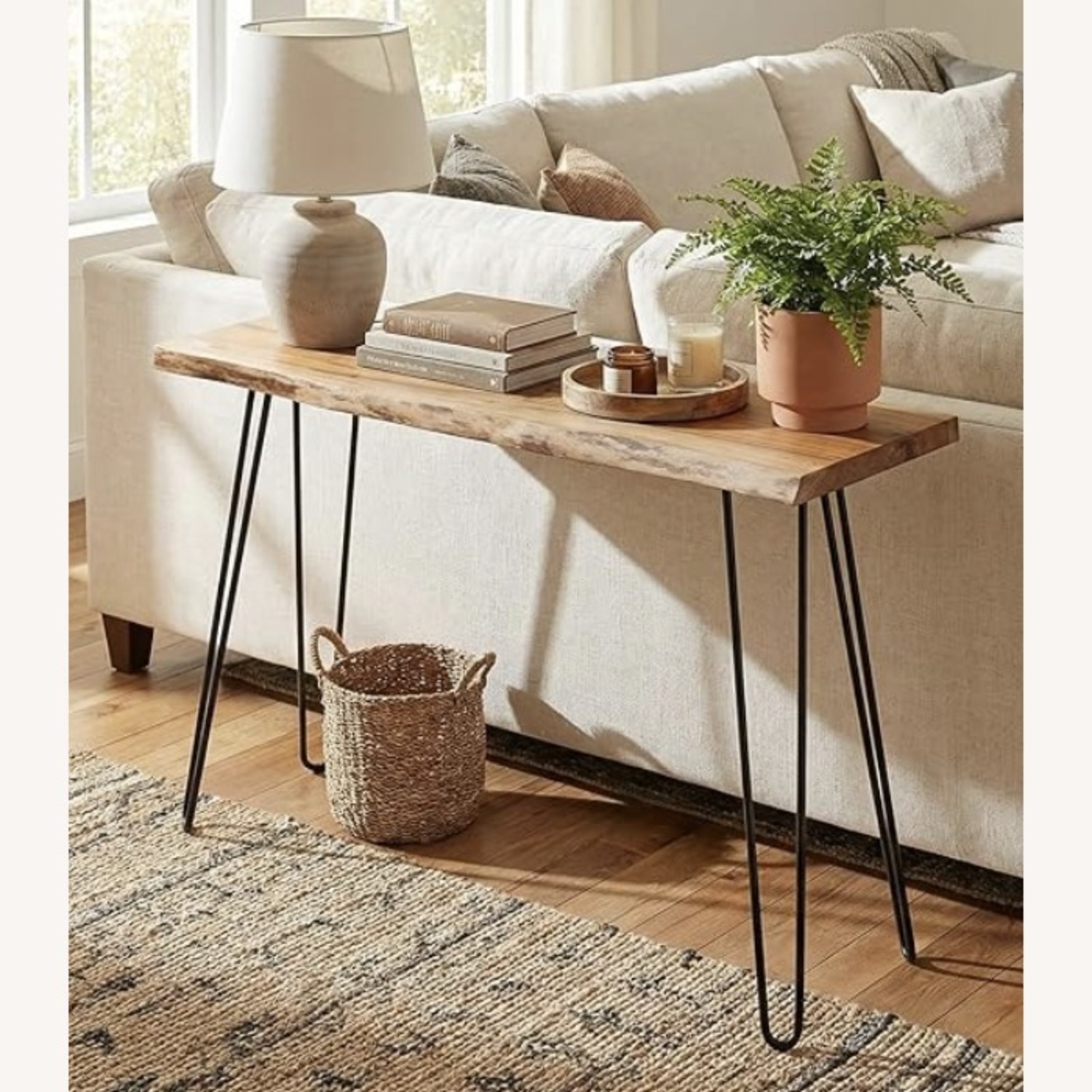Natural Wood Side Table - image-2