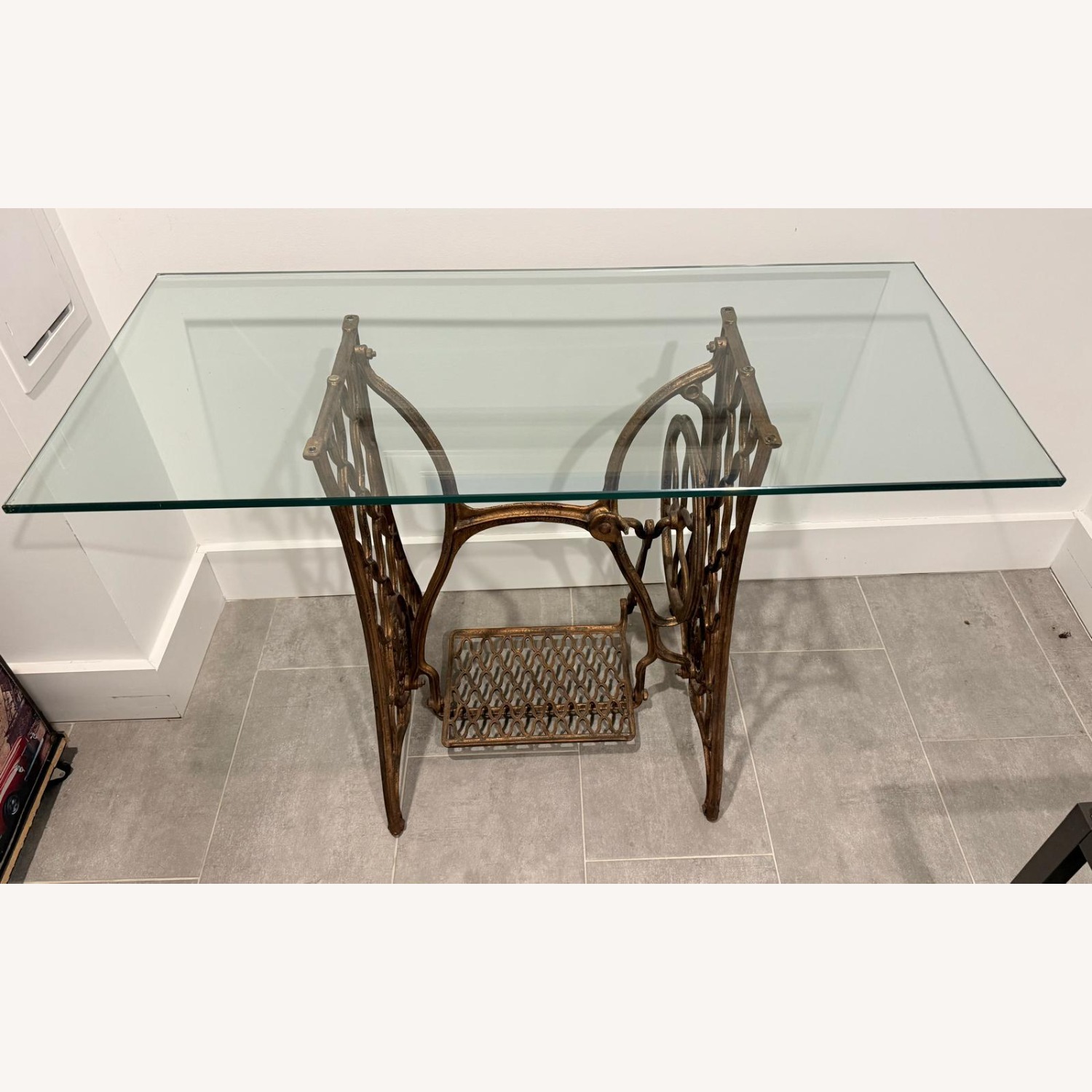 Vintage Industrial Console Table - image-1