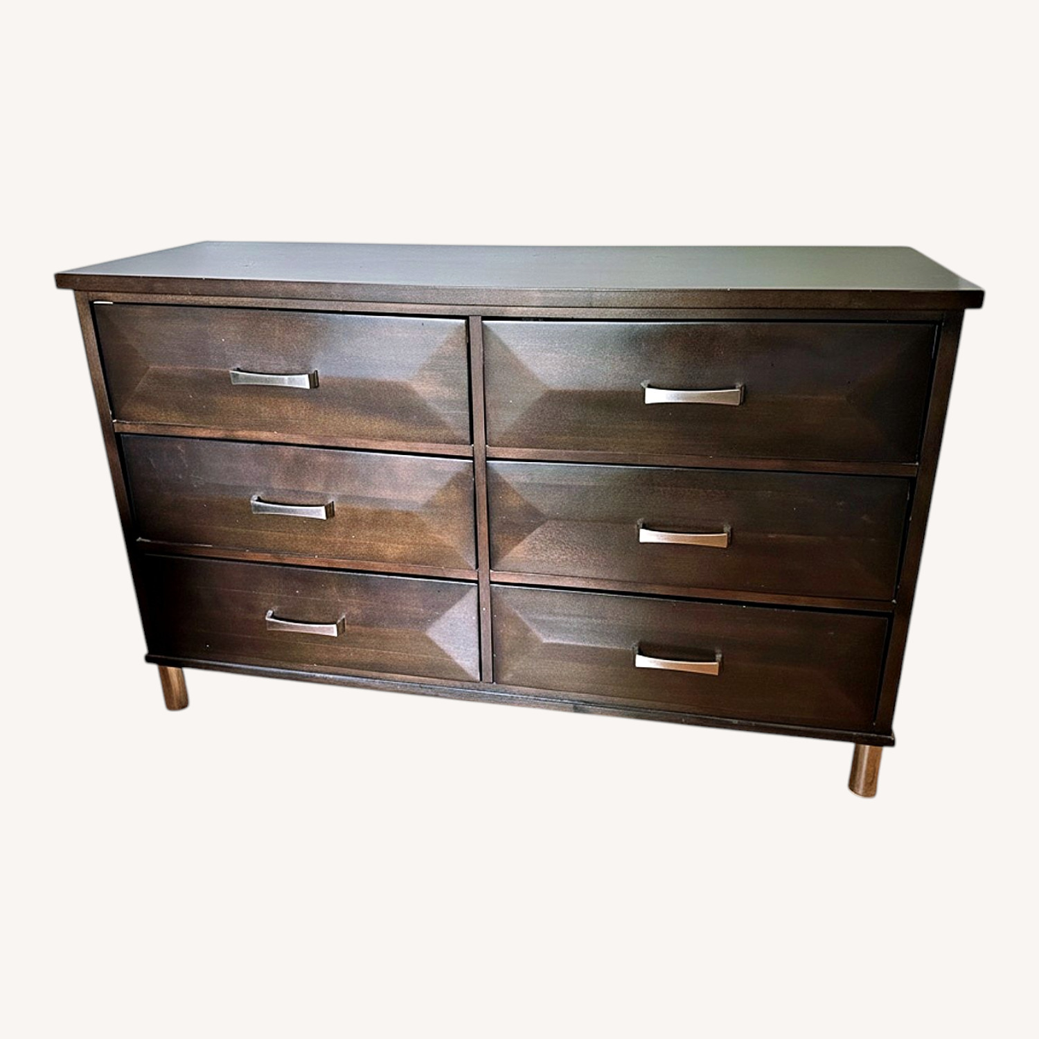 Dark Brown Wood Dresser - image-0