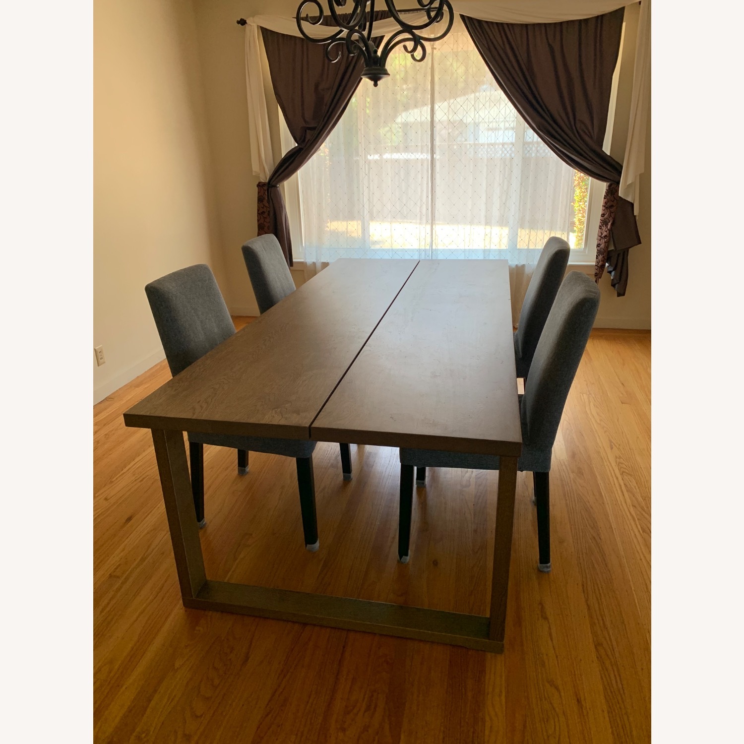 IKEA Modern Dining Table + 4 Chairs Set - image-1
