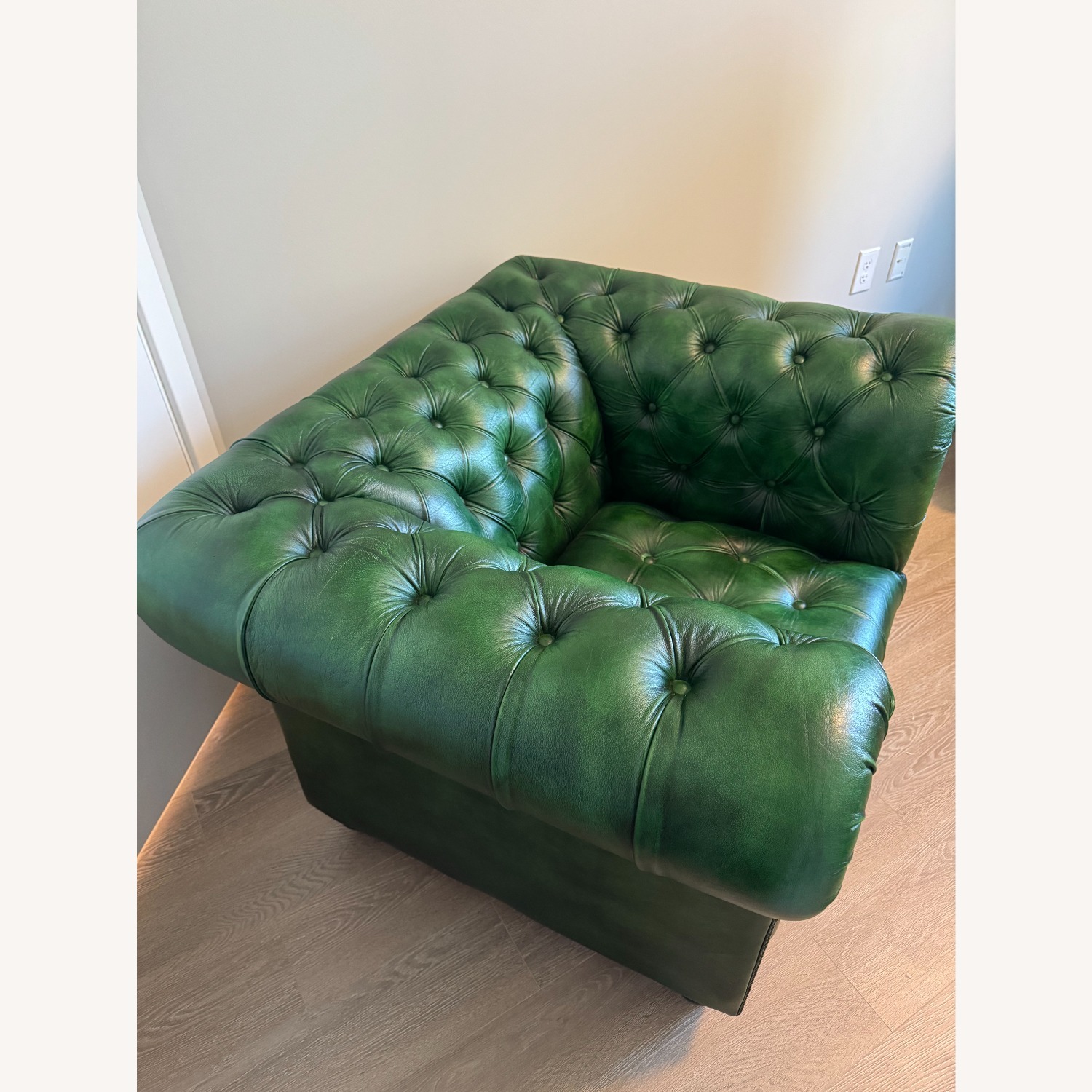 Rising Tide Co. Green Leather Armchair - image-3