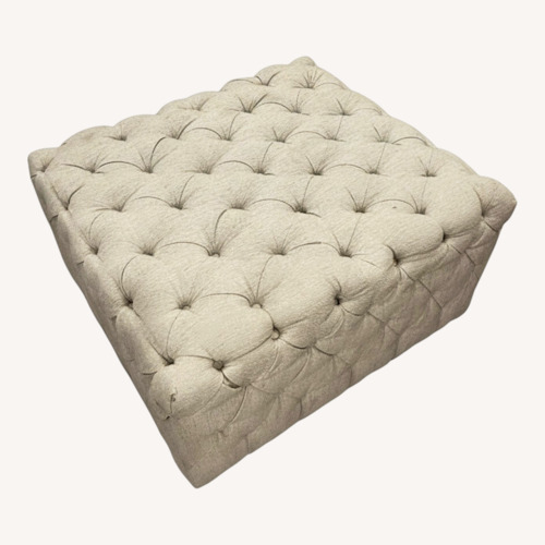 Used Oversized Tufted Ottoman for sale on AptDeco