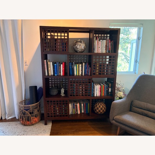 Used Room & Board Maria Yee Dark Brown Wood Bookcase for sale on AptDeco