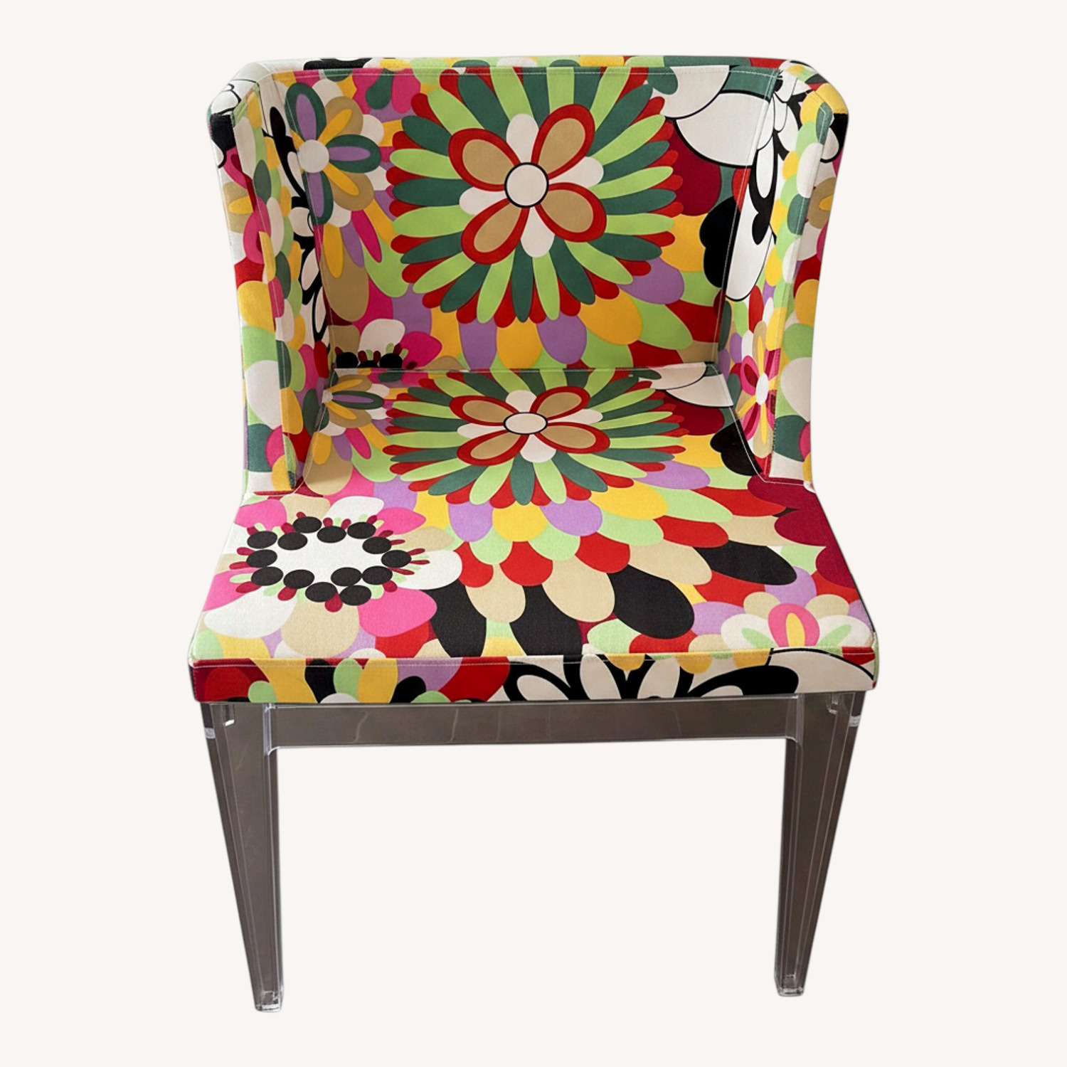 Colorful Floral Accent Chair - image-0