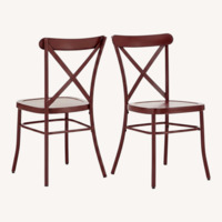 Wayfair Aliha Red Metal Dining Chairs
