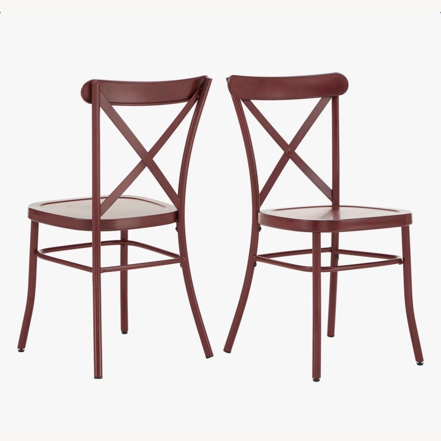 Wayfair Aliha Red Metal Dining Chairs - image-1