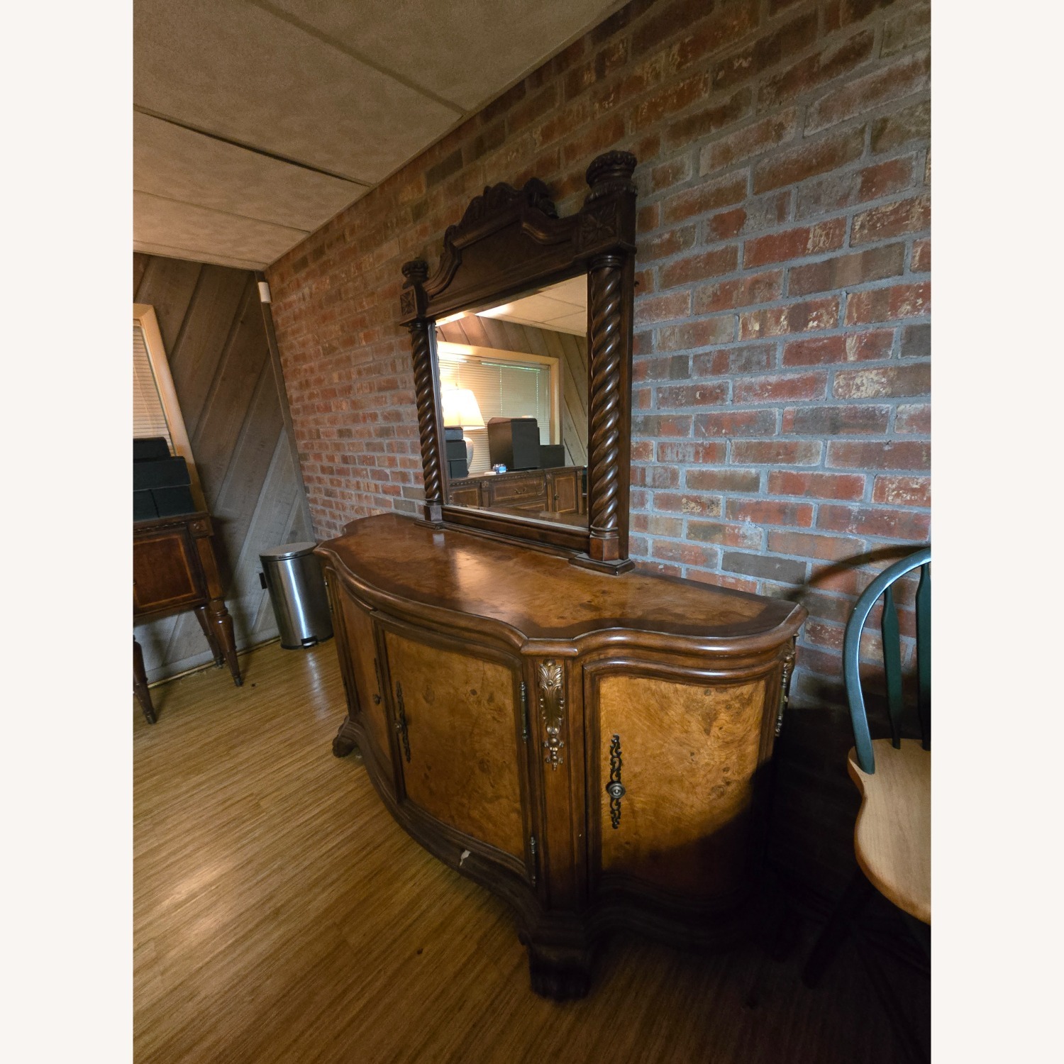 Dark Brown Wood Sideboard - image-5