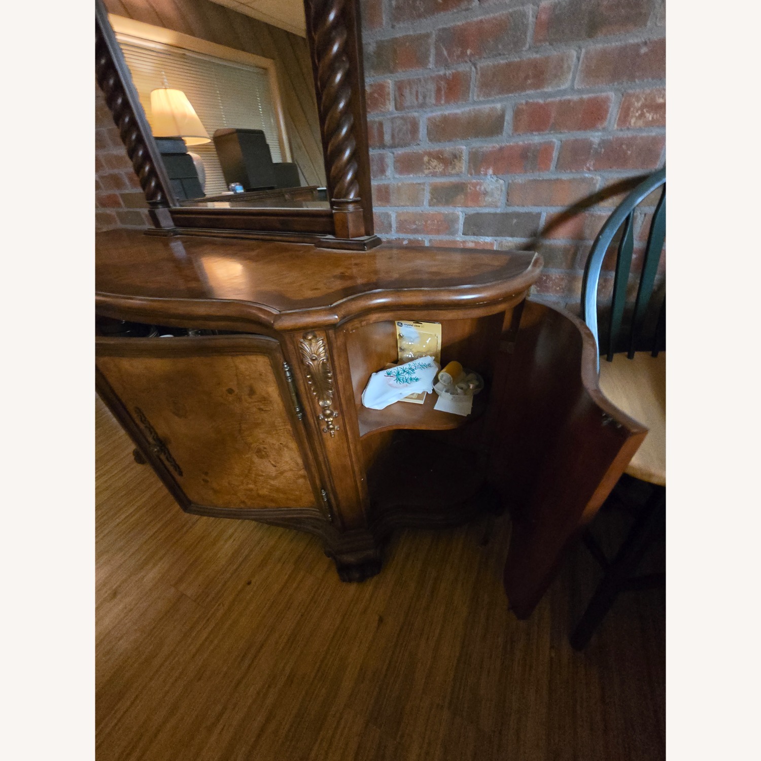 Dark Brown Wood Sideboard - image-4