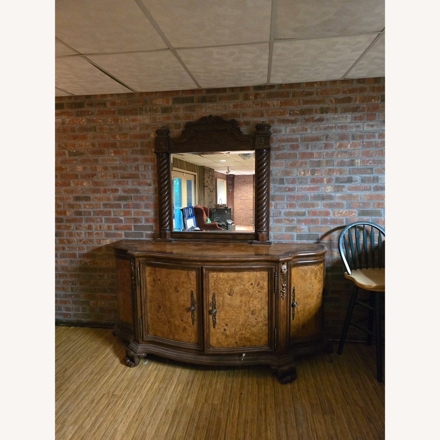 Dark Brown Wood Sideboard - image-1