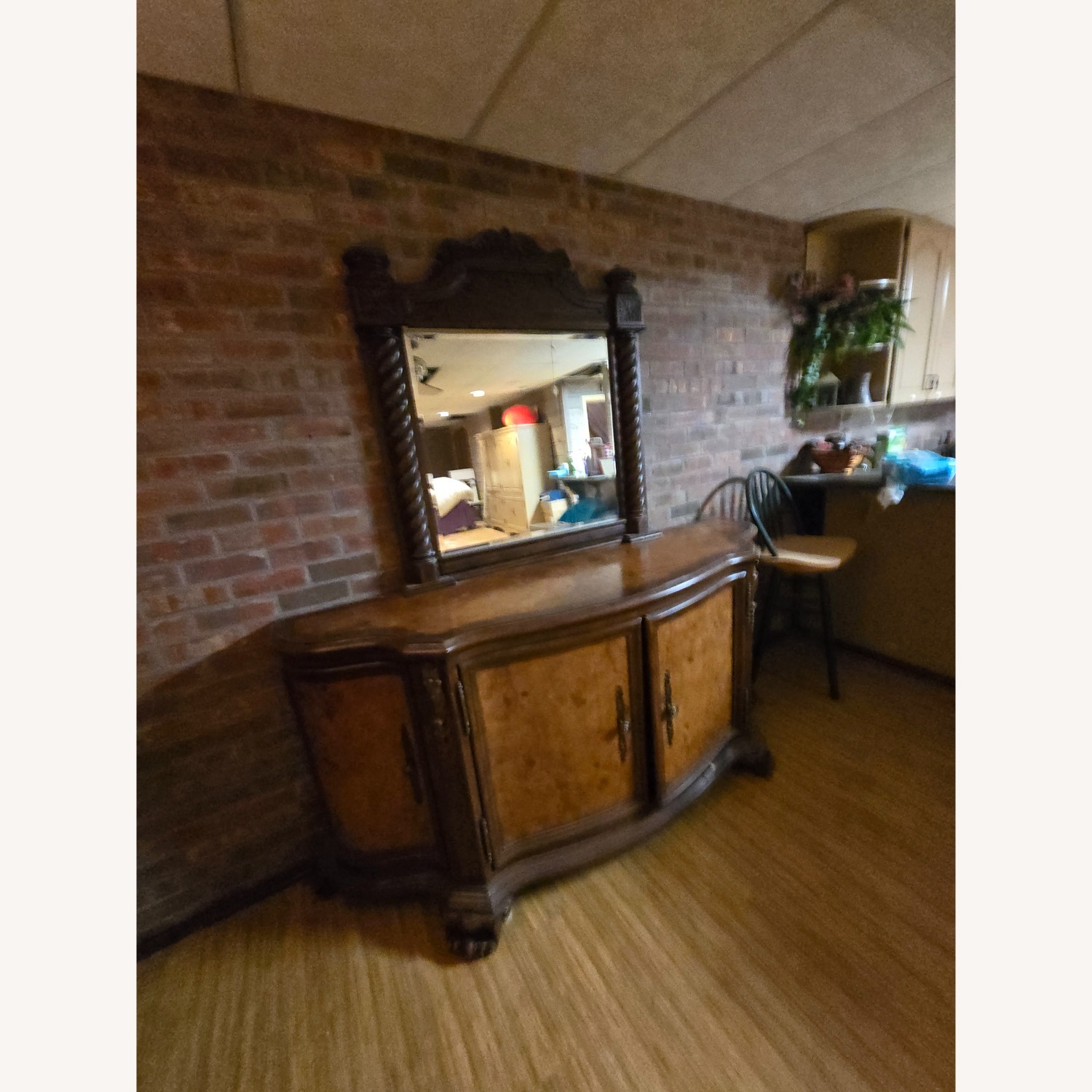 Dark Brown Wood Sideboard - image-2