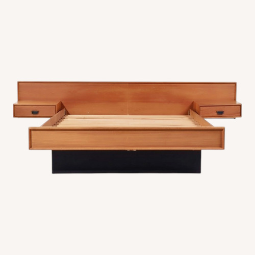 Used Westnofa Teak Queen Bed With Nightstands for sale on AptDeco