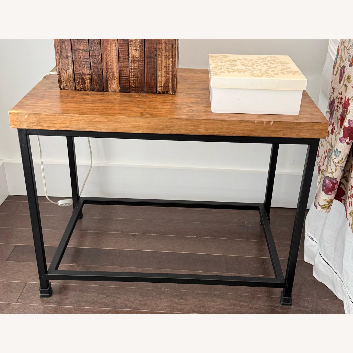 Industrial Wood & Metal Side Tables - image-2