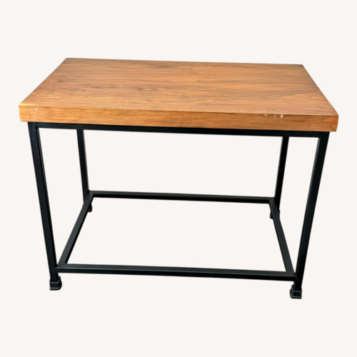 Used Industrial Wood & Metal Side Tables for sale on AptDeco