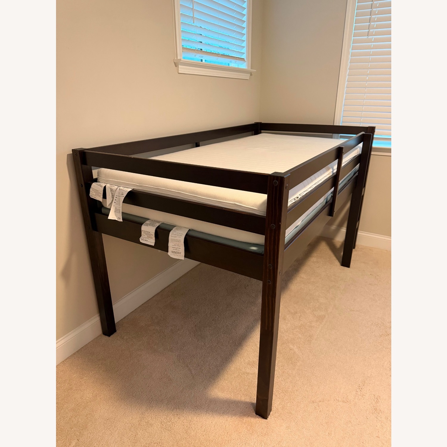Twin Loft Bed – Espresso Finish – Great Condition - image-1