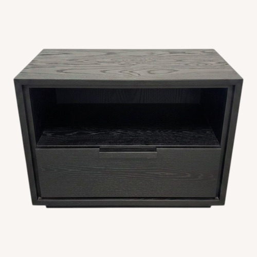 Used Arhaus Willlow Black Wood Nightstand for sale on AptDeco