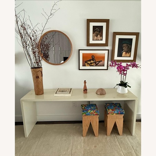 Used Modern Sand Lacquer Console Table for sale on AptDeco