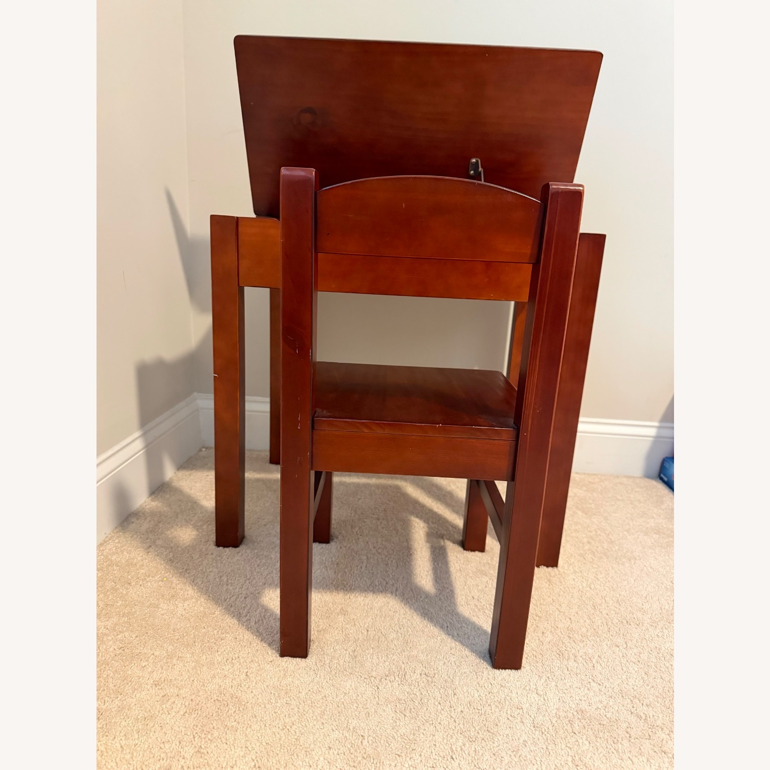 Melissa And Doug Dark Brown Wood Desk and Chair - image-5
