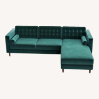 Wayfair Green Velvet L Sectional