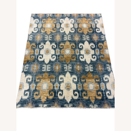 Used Blue Wool Area Rug 8' x 10' for sale on AptDeco