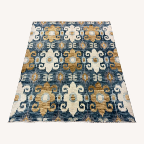 Used Blue Wool Area Rug 8' x 10' for sale on AptDeco