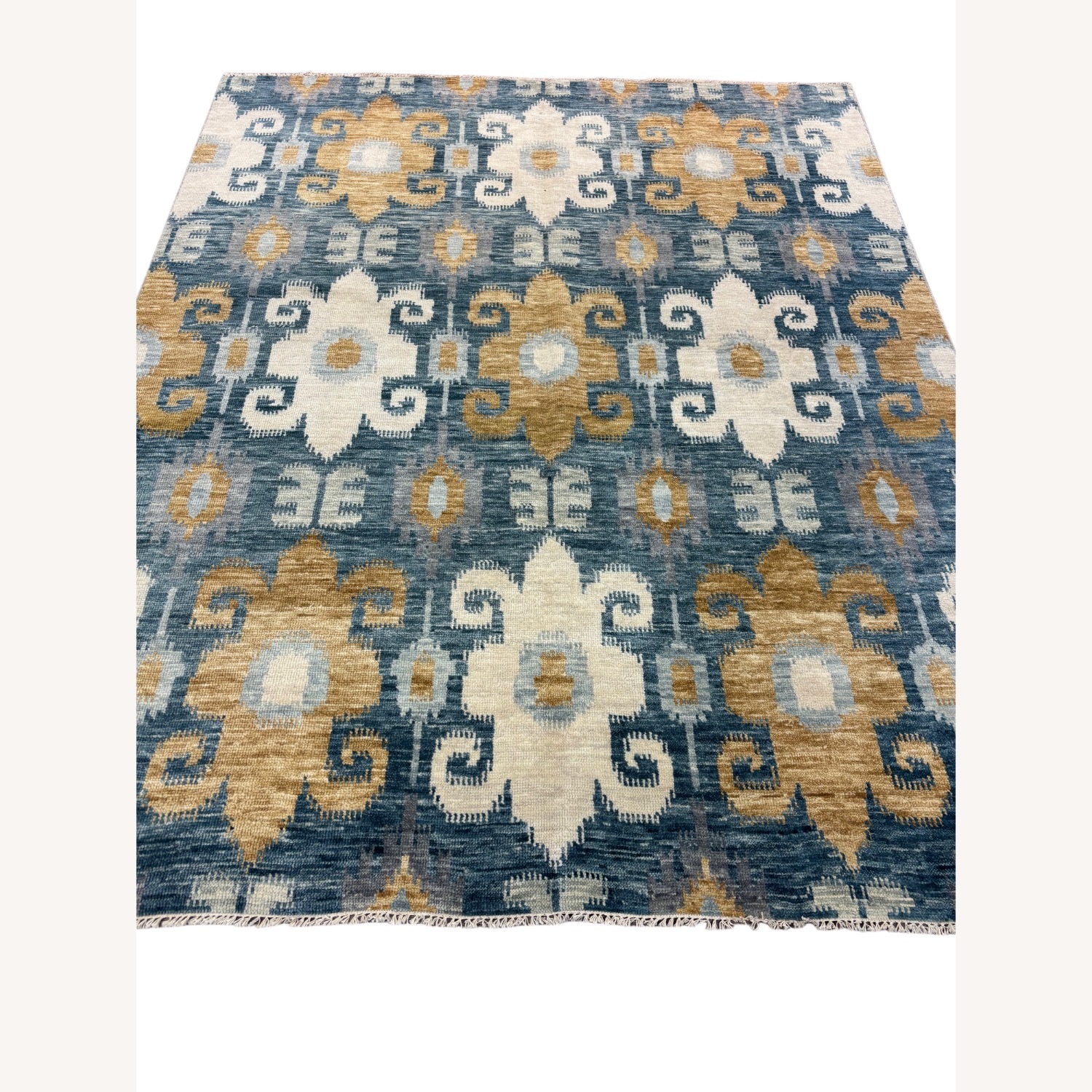 Blue Wool Area Rug 8' x 10' - image-2
