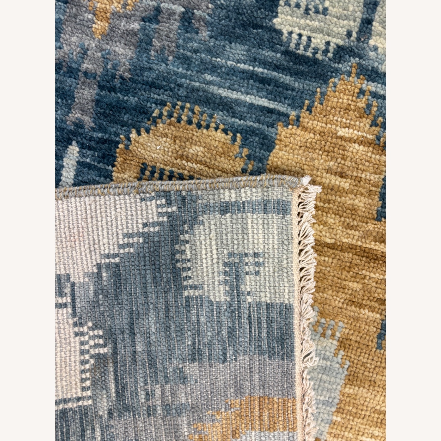 Blue Wool Area Rug 8' x 10' - image-5