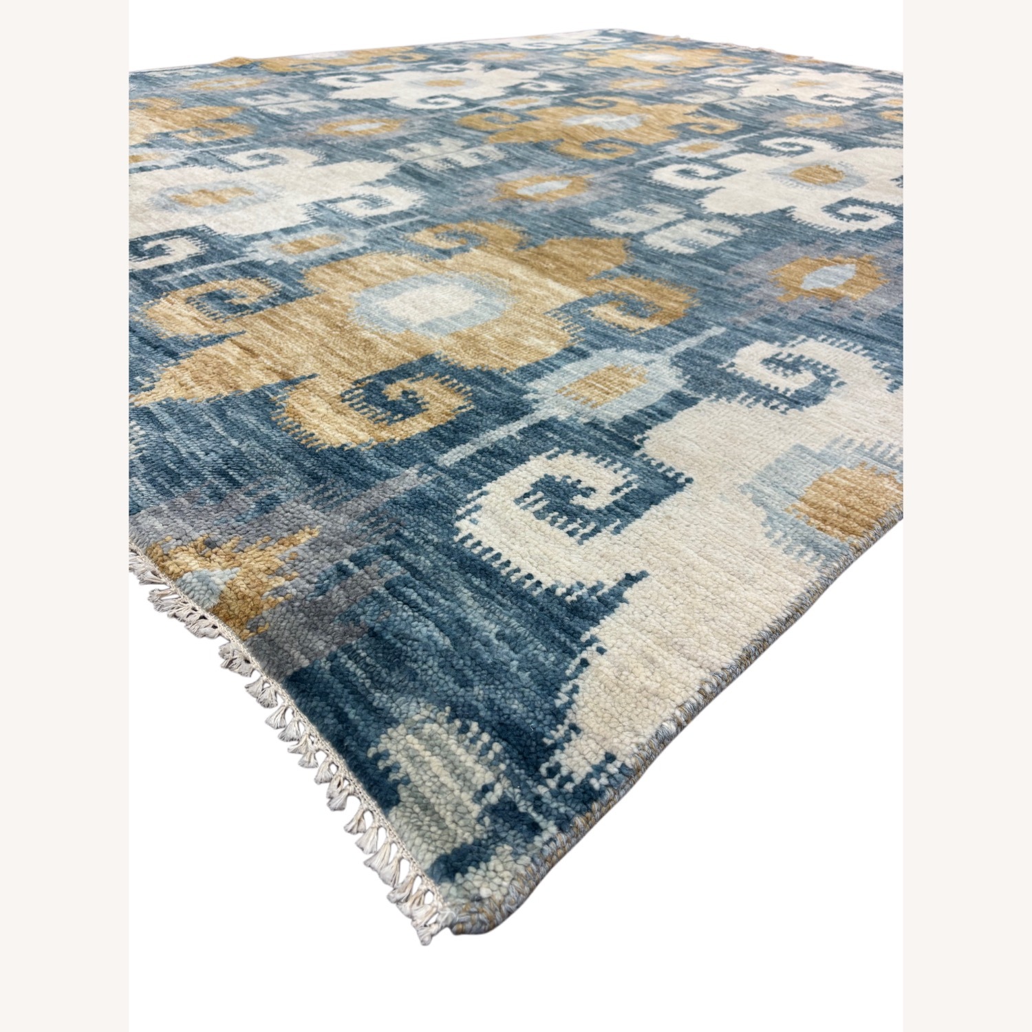 Blue Wool Area Rug 8' x 10' - image-4
