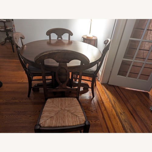 Used Pottery Barn Tivoli Chestnut Wood Dining Sets for sale on AptDeco