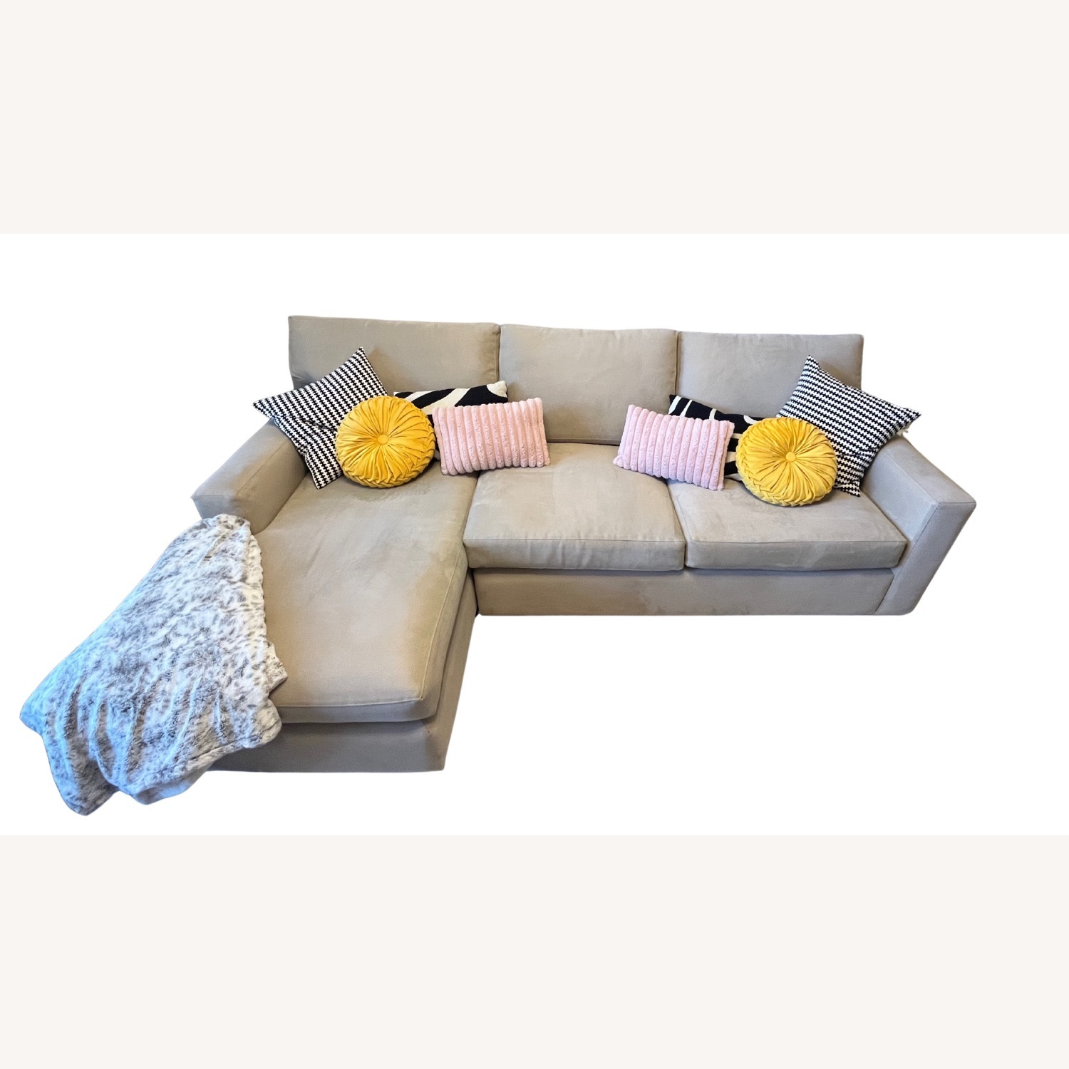 Crate & Barrel Axis Sleeper Sectional Chaise - image-1
