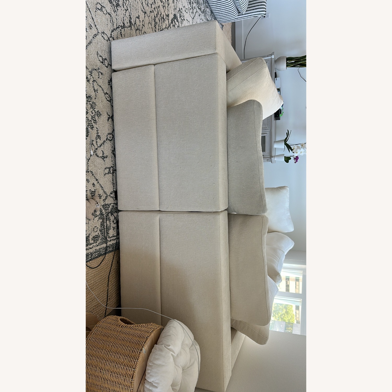 Ciello White Fabric 3+ Piece Sectional - image-3