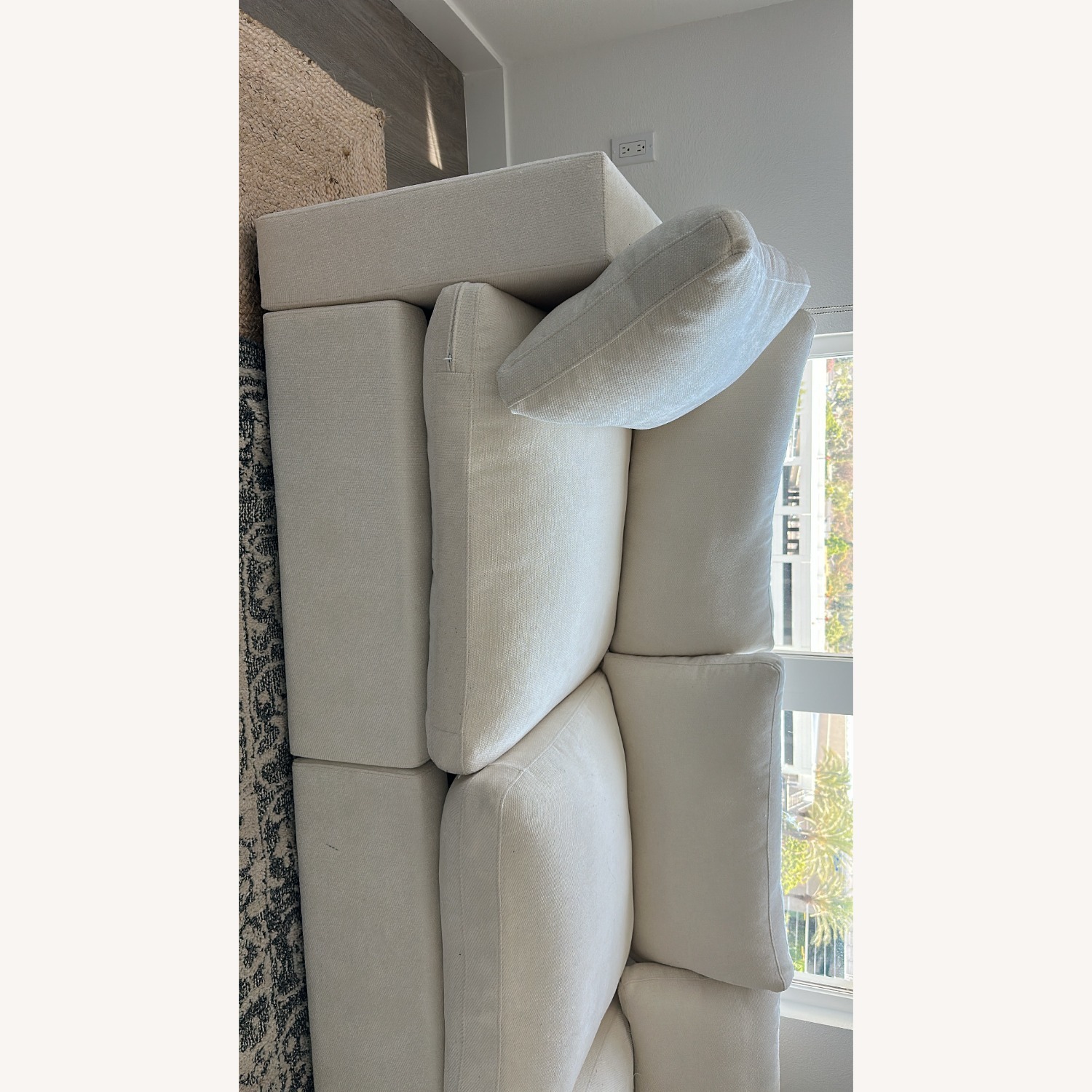 Ciello White Fabric 3+ Piece Sectional - image-2