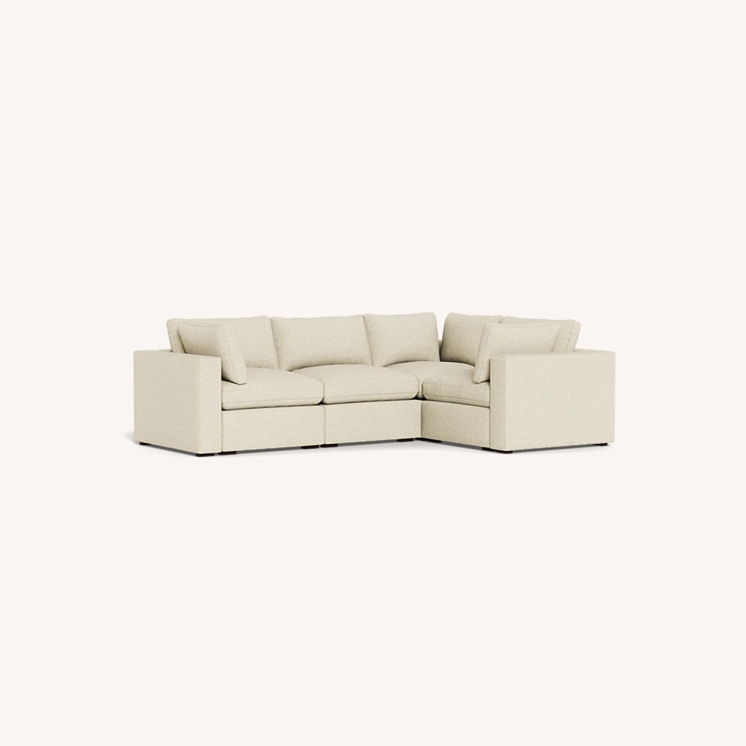 Ciello White Fabric 3+ Piece Sectional - image-7