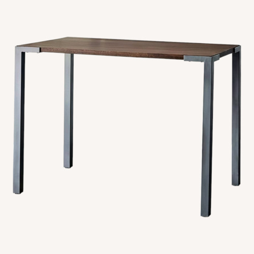 Used CB2 Dark Brown Wood Kitchen Island for sale on AptDeco