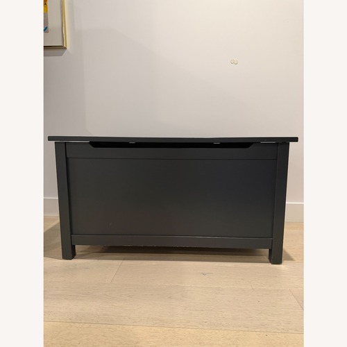 Used Crate & Kids Batten Dark Gray Wood Chest for sale on AptDeco