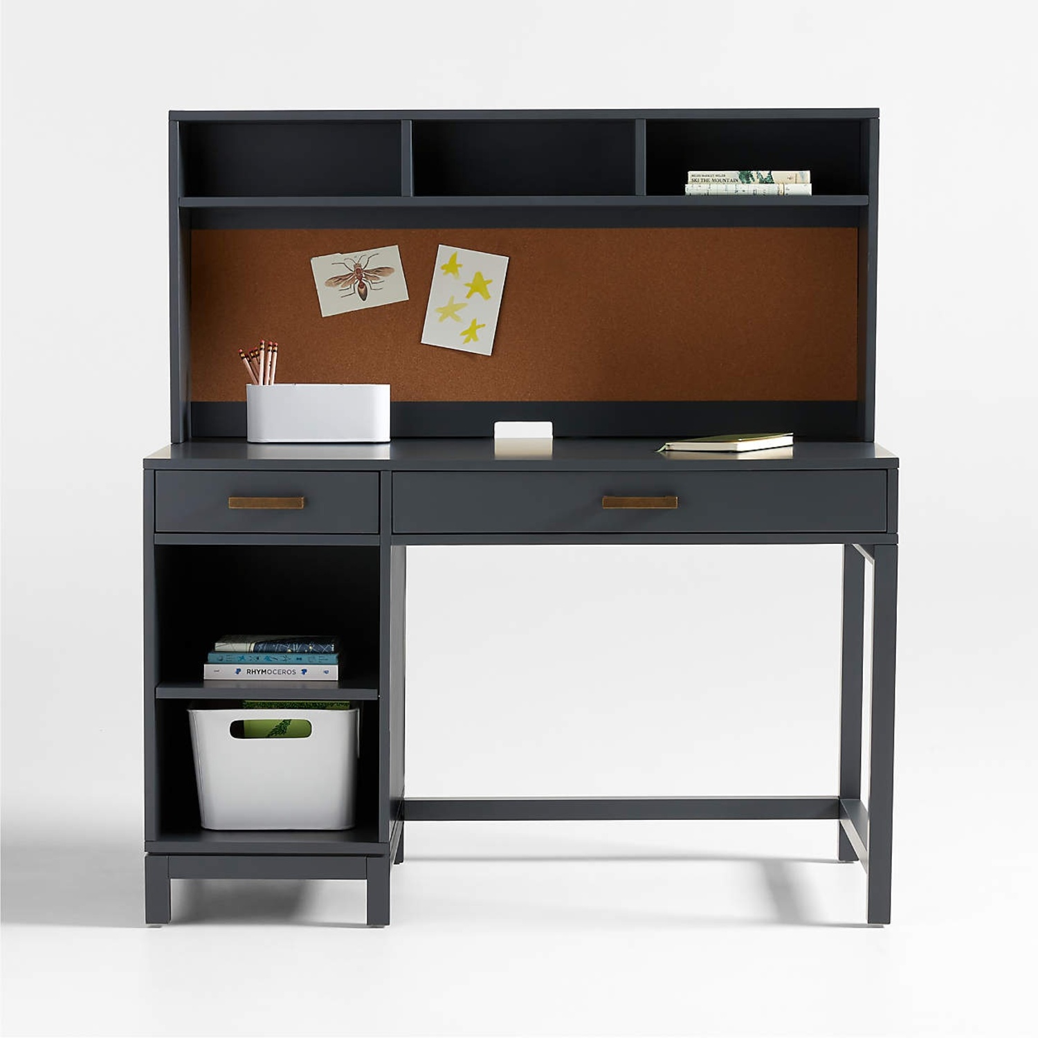 Crate & Kids Parke Dark Gray Wood Desk - image-13