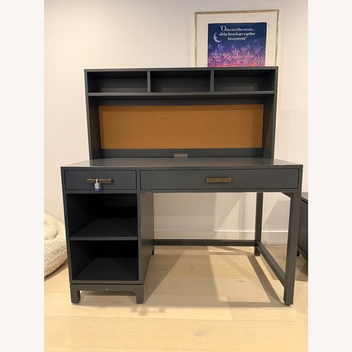 Used Crate & Kids Parke Dark Gray Wood Desk for sale on AptDeco