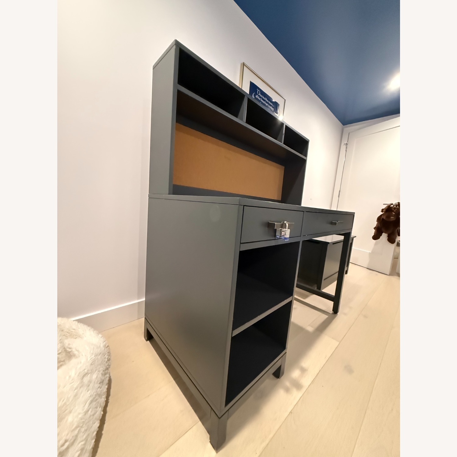 Crate & Kids Parke Dark Gray Wood Desk - image-3