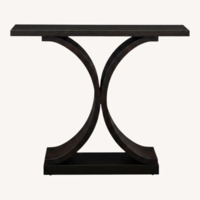 Mid-century Modern Black Console Table
