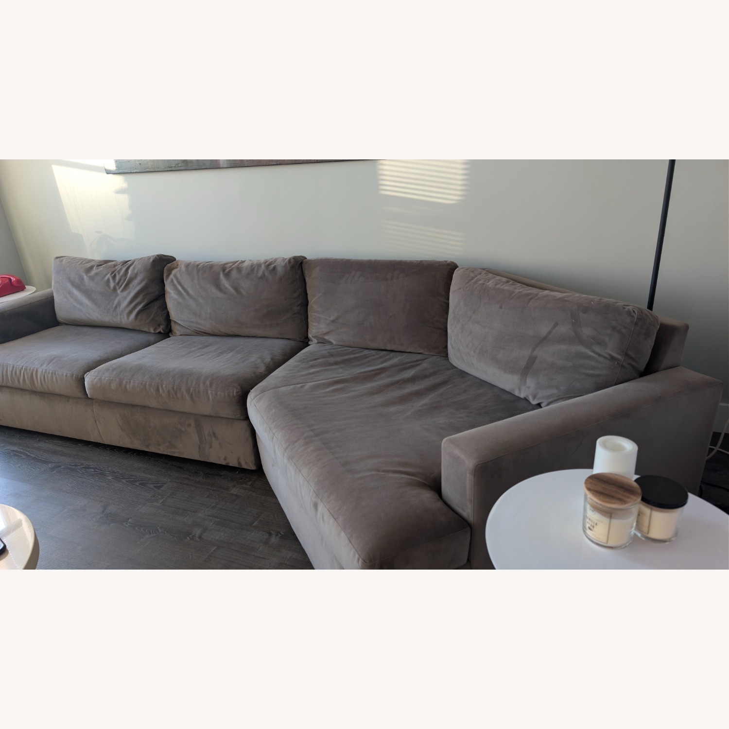 Room & Board Light Gray Fabric 2 Piece Sectional - image-3
