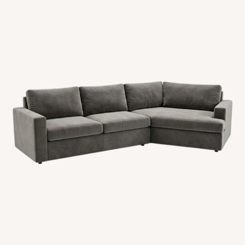 Used Room & Board Light Gray Fabric 2 Piece Sectional for sale on AptDeco