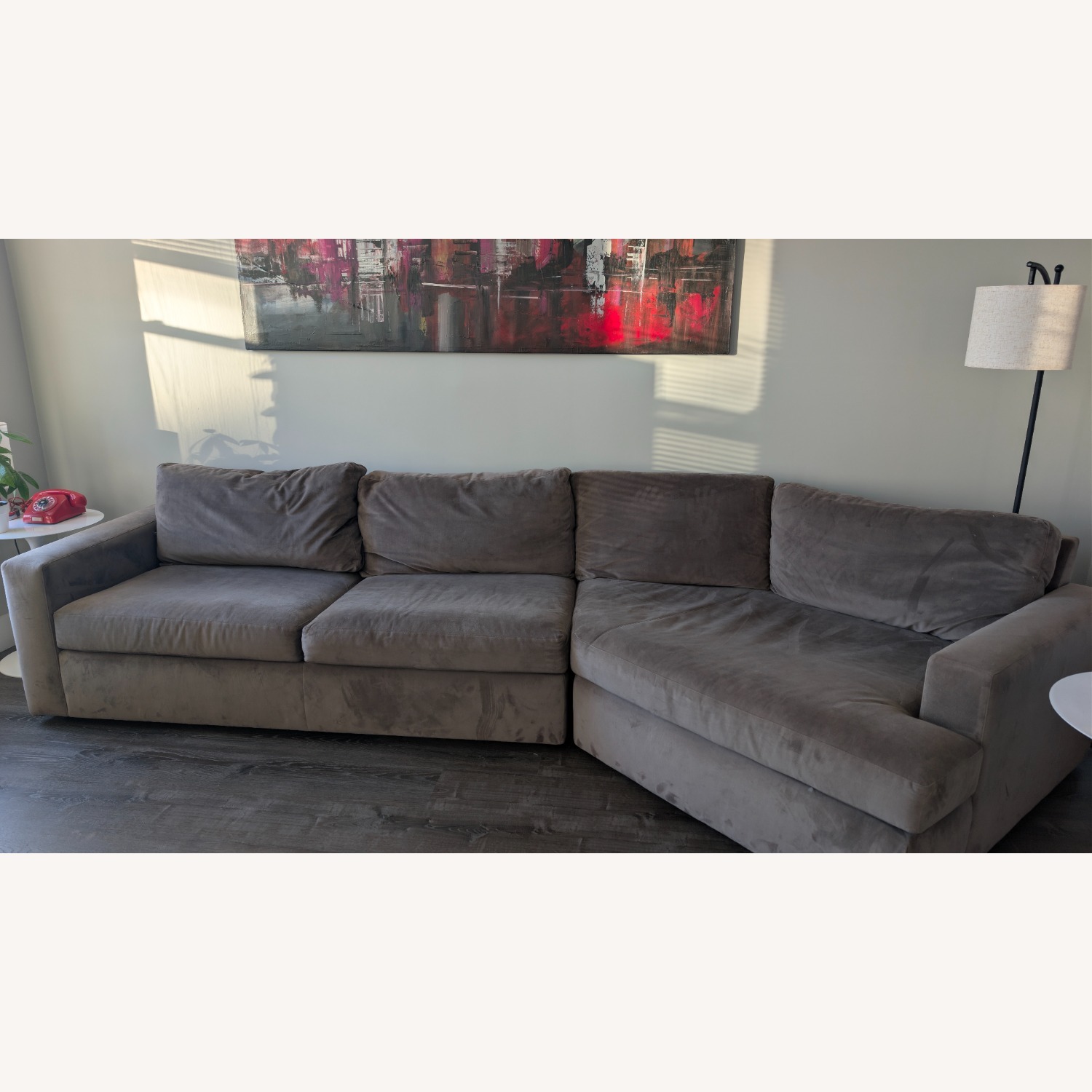 Room & Board Light Gray Fabric 2 Piece Sectional - image-4