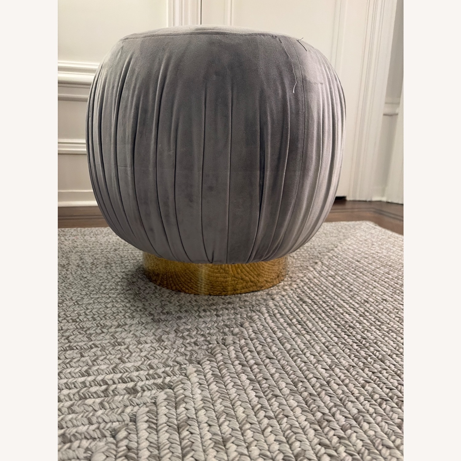 Light Gray Ottoman - image-4