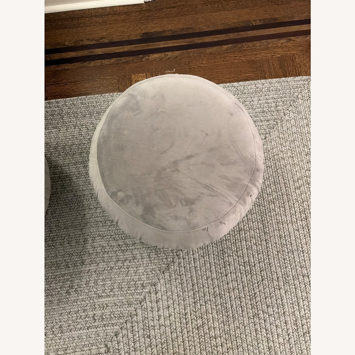 Light Gray Ottoman - image-3