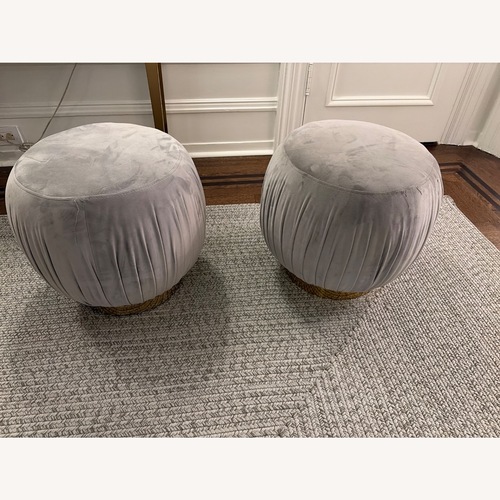 Used Light Gray Ottoman for sale on AptDeco